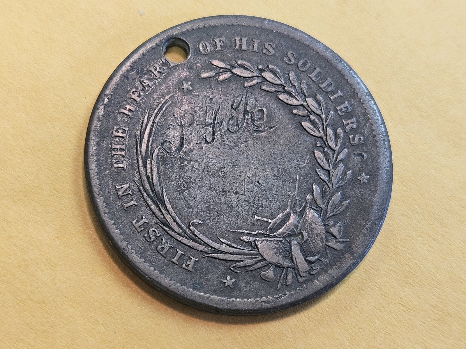 Cool 1864 George B McClellan Copper Dog Tag! - 4