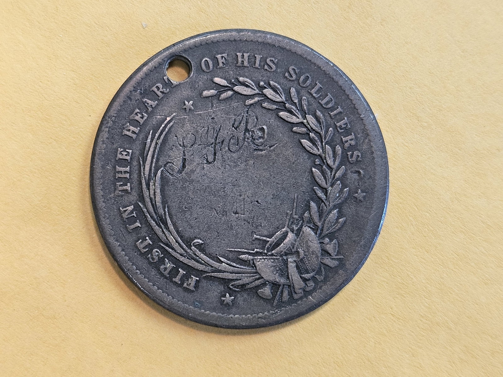 Cool 1864 George B McClellan Copper Dog Tag! - 5