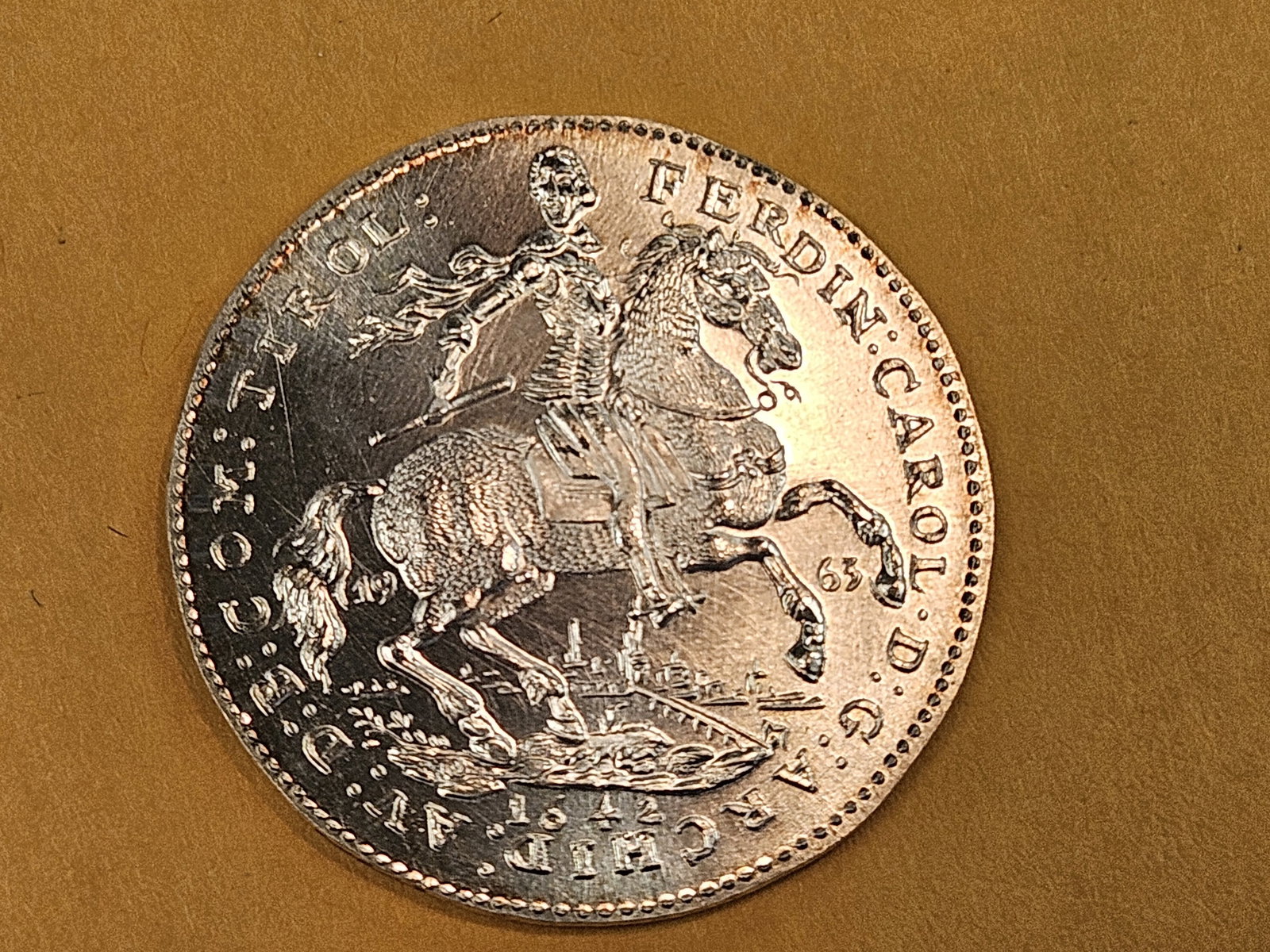 GEM Brilliant Uncirculated silver Austria 1963 Restrike - 3