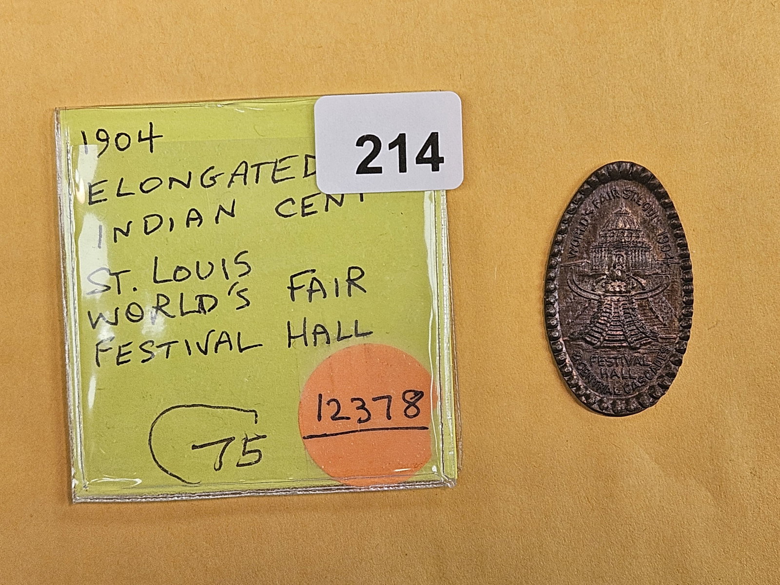 Tough 1904 Elongated Uncirculated Indian cent - 2