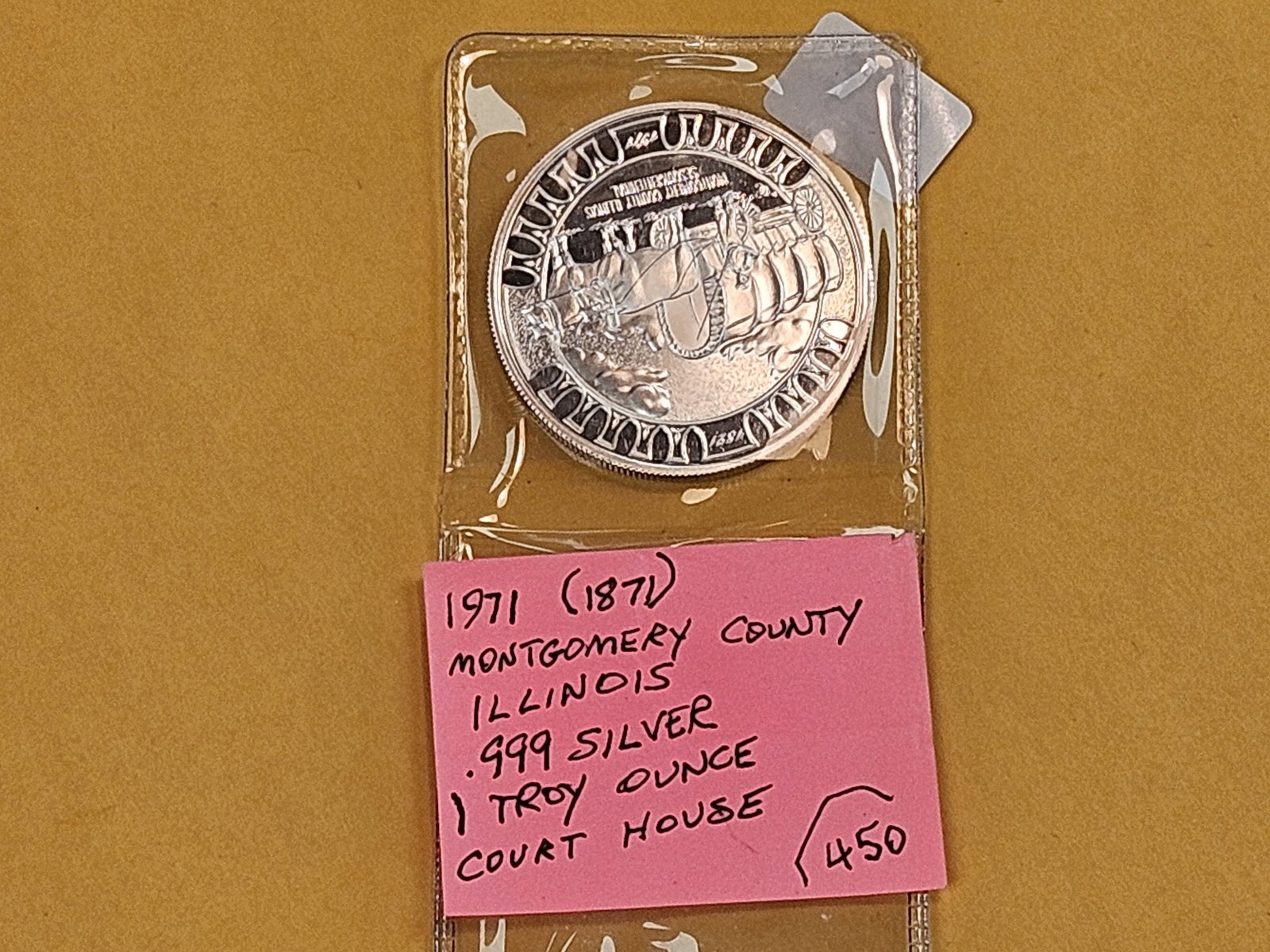 1971 Montgomery County Illinois Silver Sesquicentennial Medal - 2