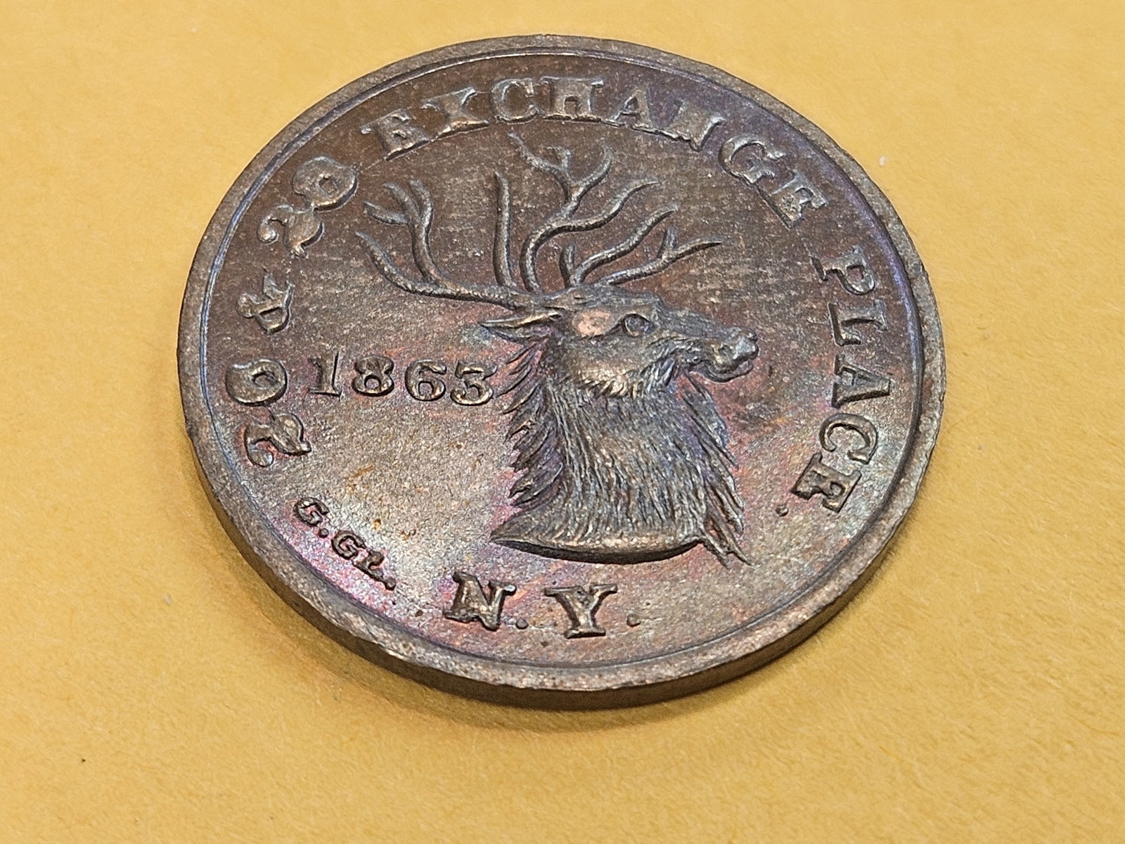 * GEM Brilliant Uncirculated 1863 Civil War Token Merchant's Store Card - 3