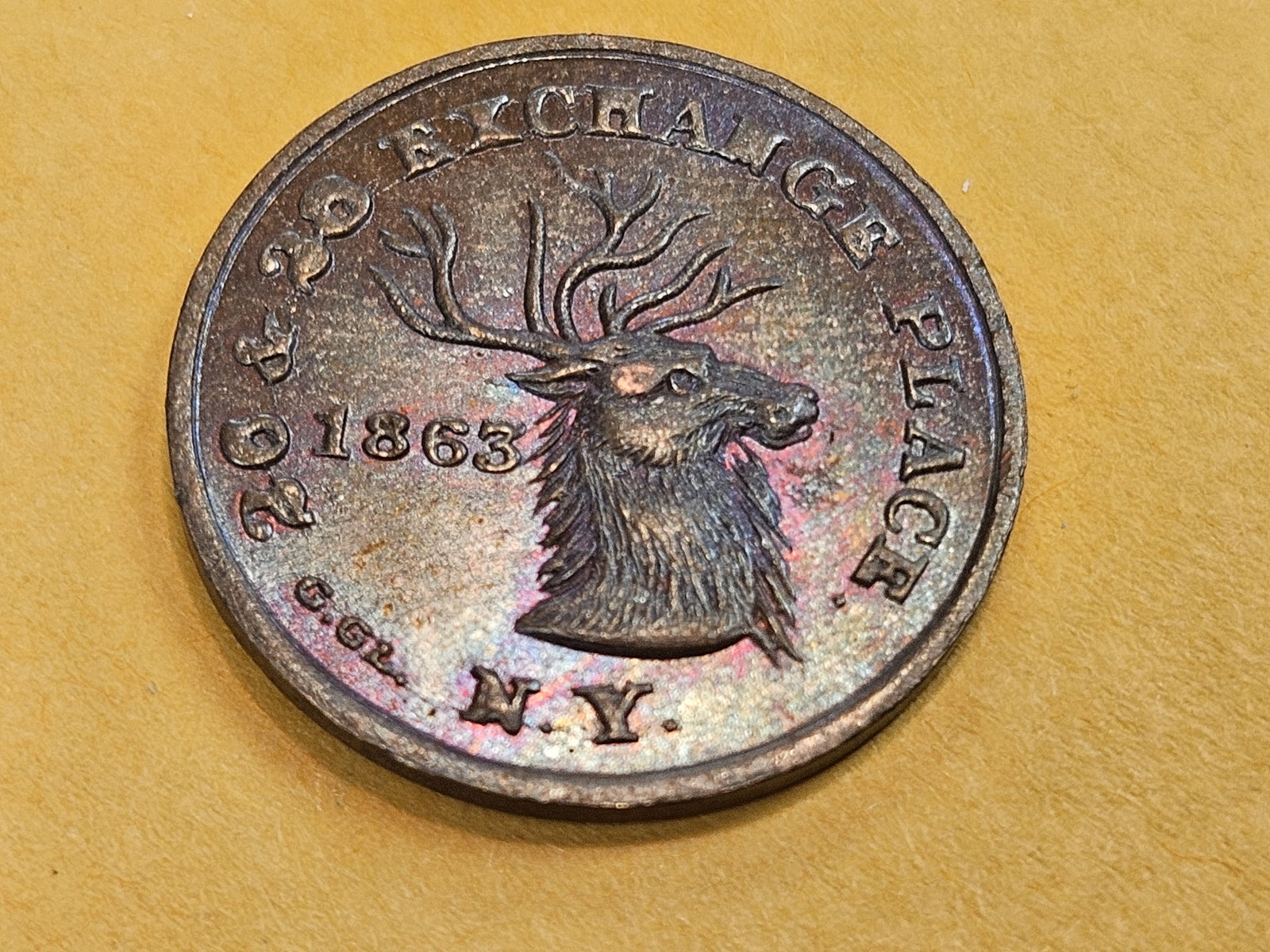 * GEM Brilliant Uncirculated 1863 Civil War Token Merchant's Store Card - 4