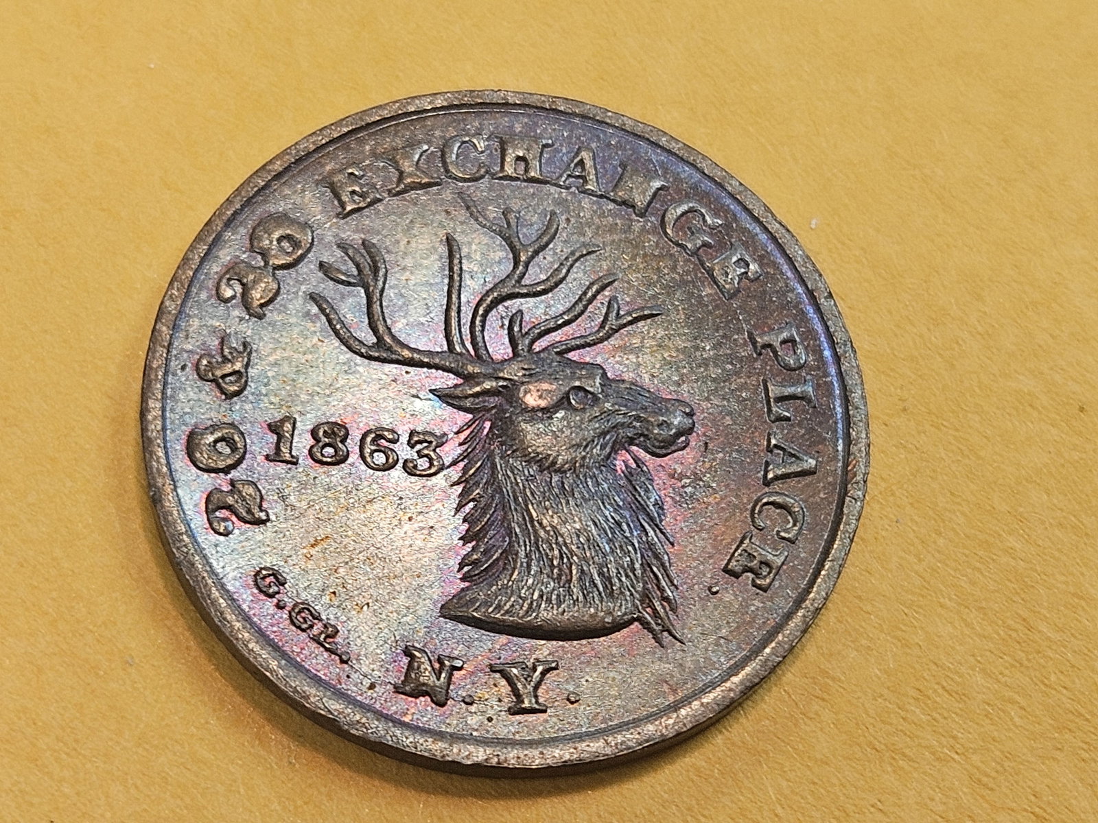 * GEM Brilliant Uncirculated 1863 Civil War Token Merchant's Store Card - 5