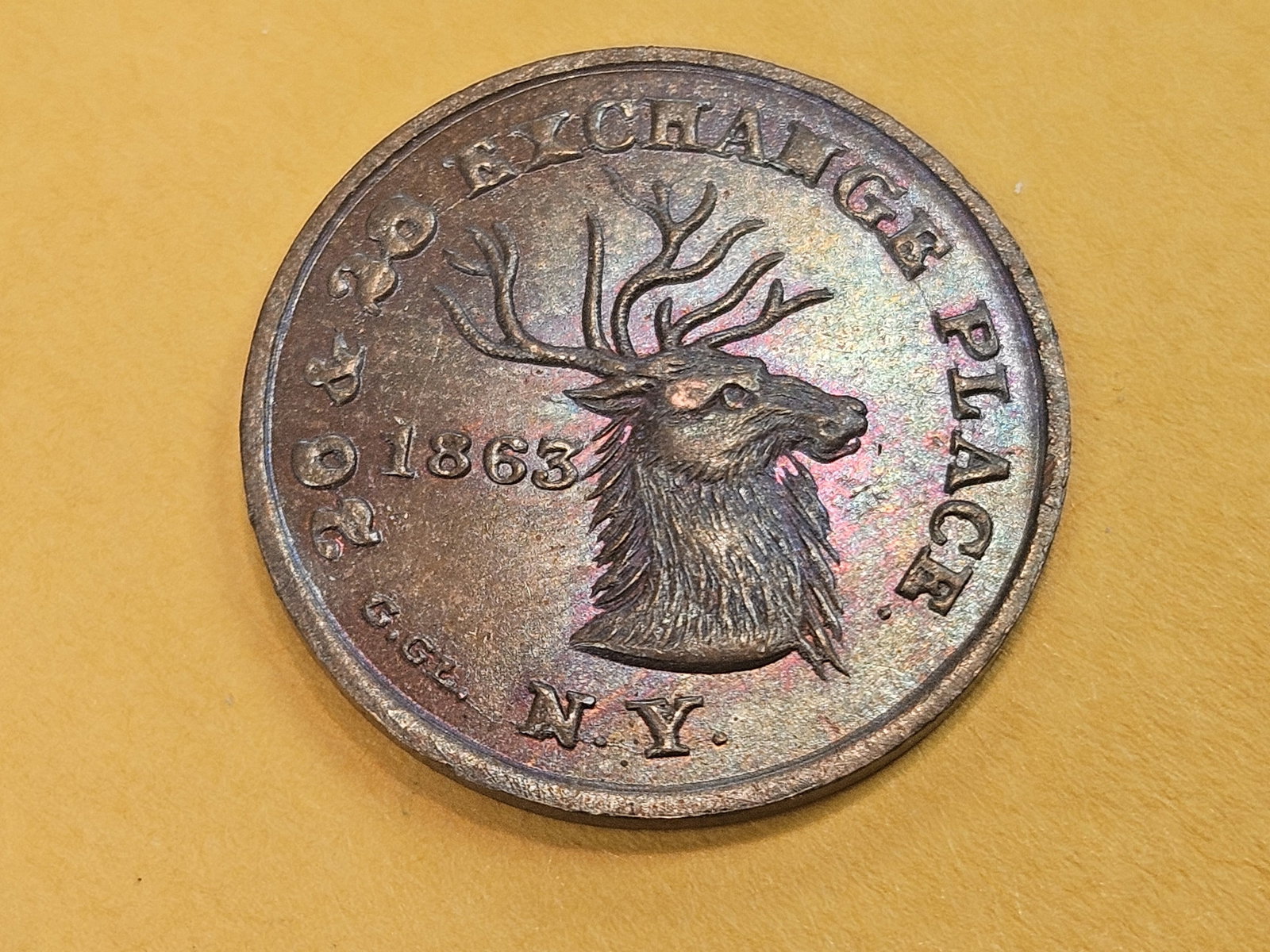 * GEM Brilliant Uncirculated 1863 Civil War Token Merchant's Store Card - 6