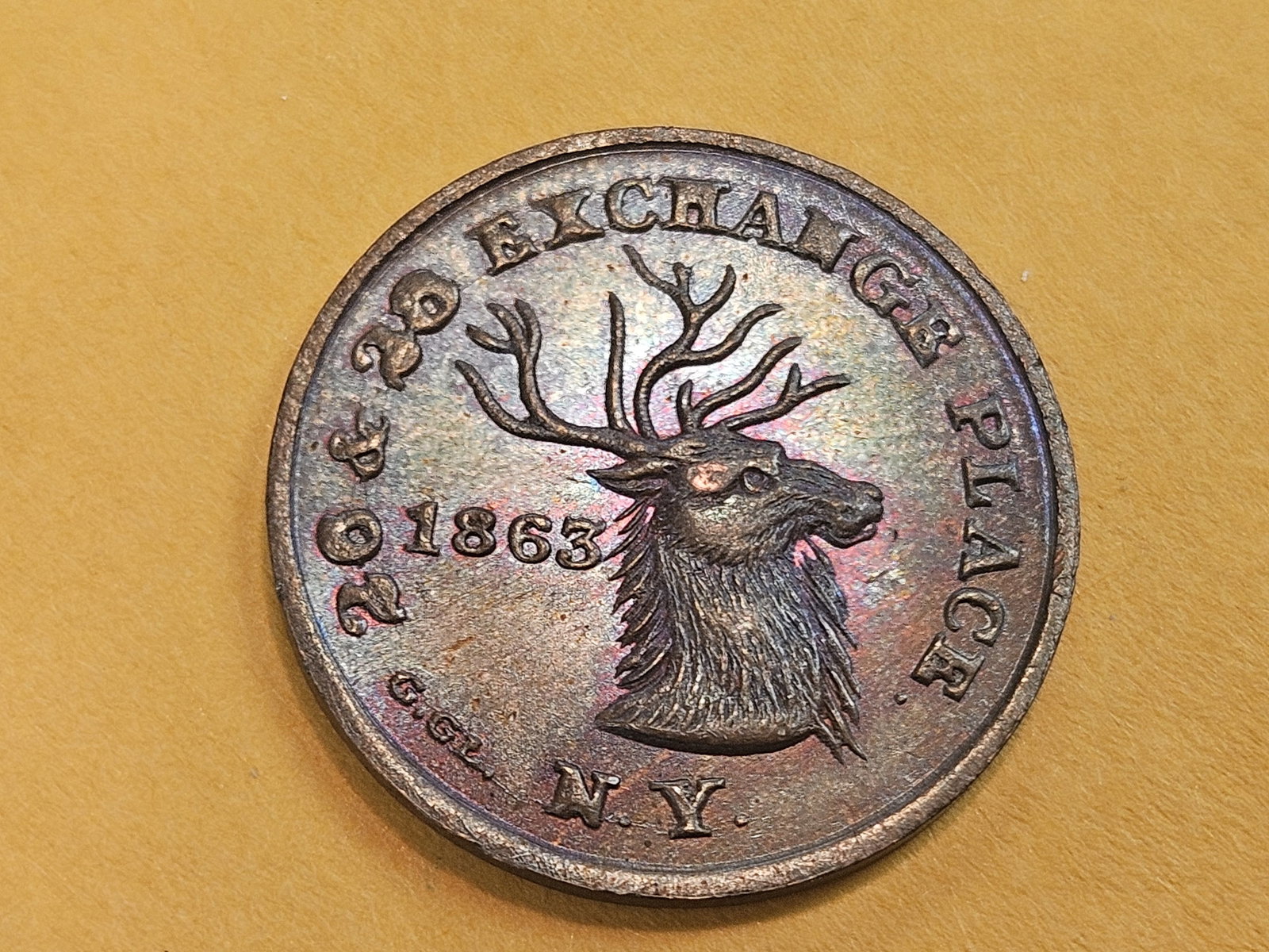 * GEM Brilliant Uncirculated 1863 Civil War Token Merchant's Store Card - 7