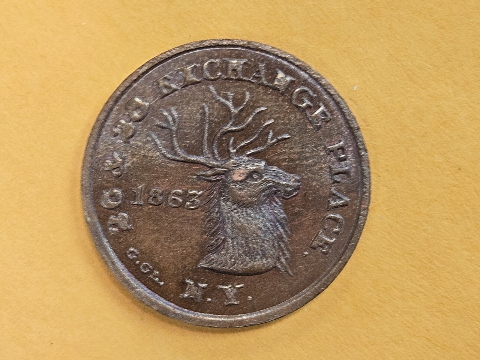 * GEM Brilliant Uncirculated 1863 Civil War Token Merchant's Store Card - 9