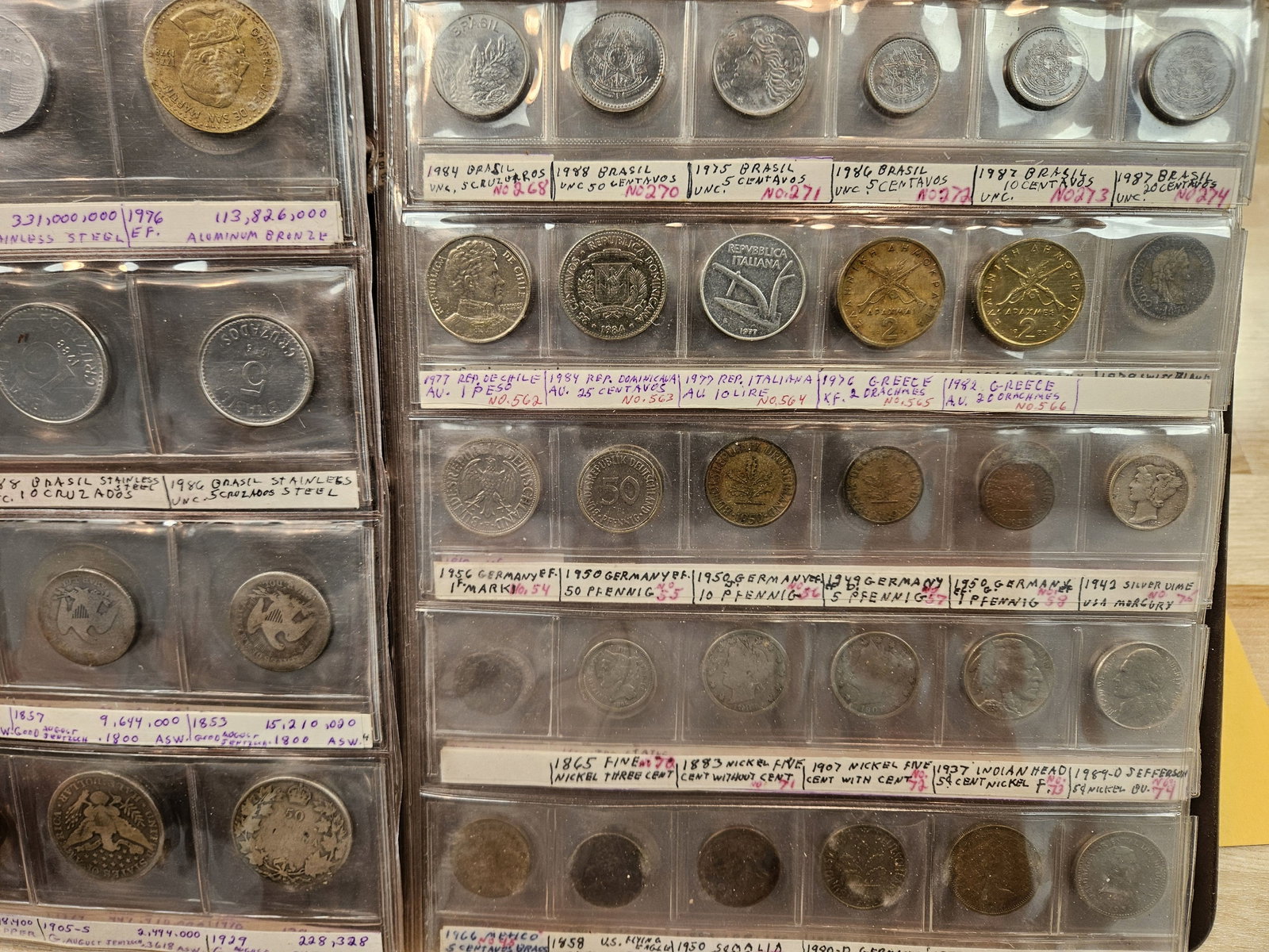 HUGE HODGE-PODGE Lot with over 80 US, World coins and Tokens - 10