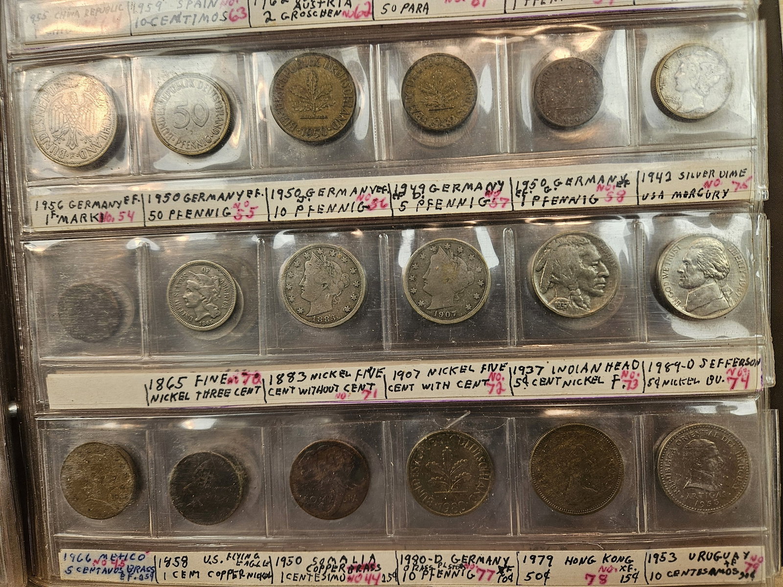 HUGE HODGE-PODGE Lot with over 80 US, World coins and Tokens - 15