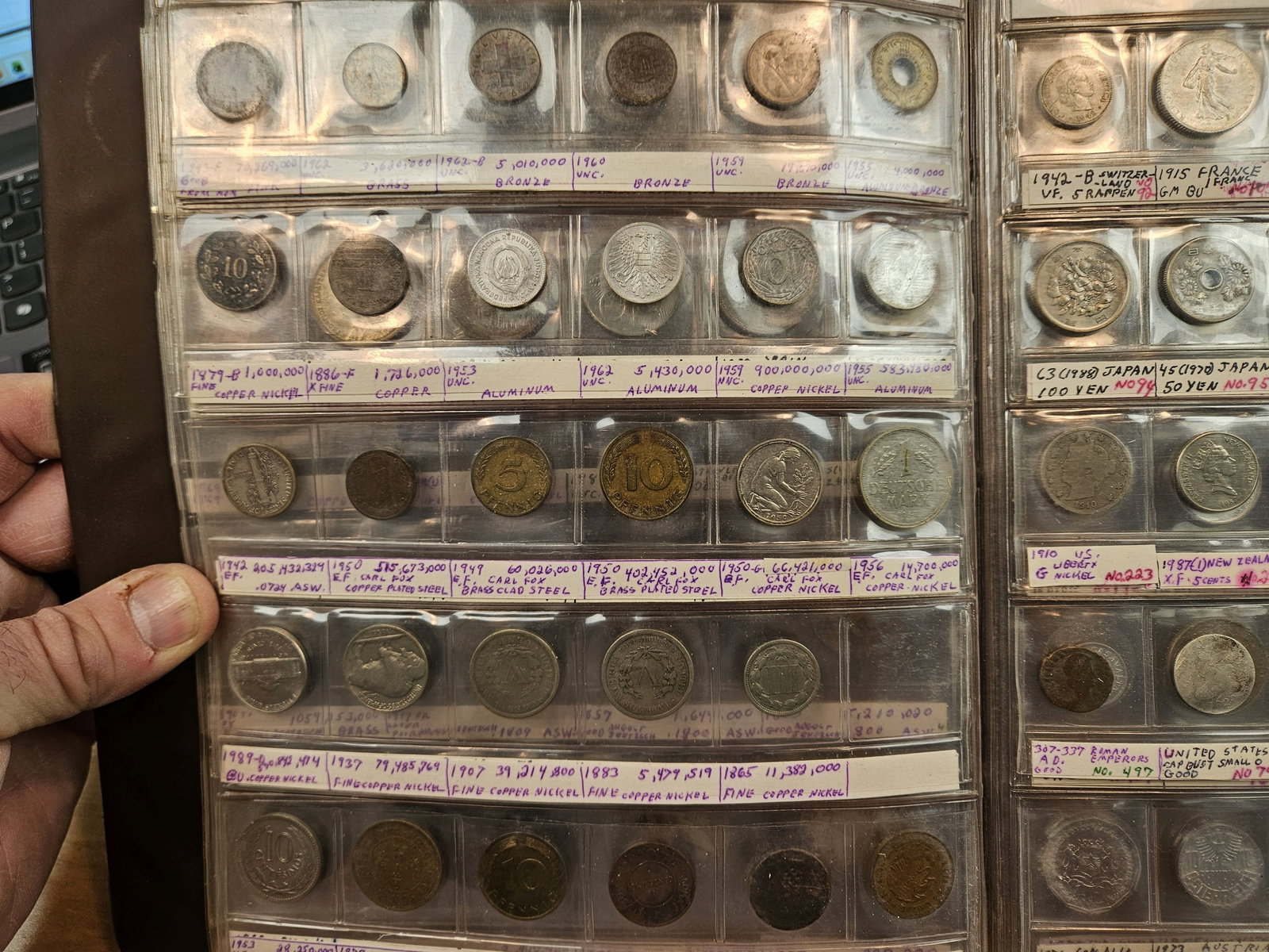 HUGE HODGE-PODGE Lot with over 80 US, World coins and Tokens - 16