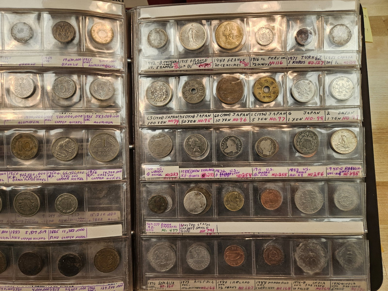 HUGE HODGE-PODGE Lot with over 80 US, World coins and Tokens - 17