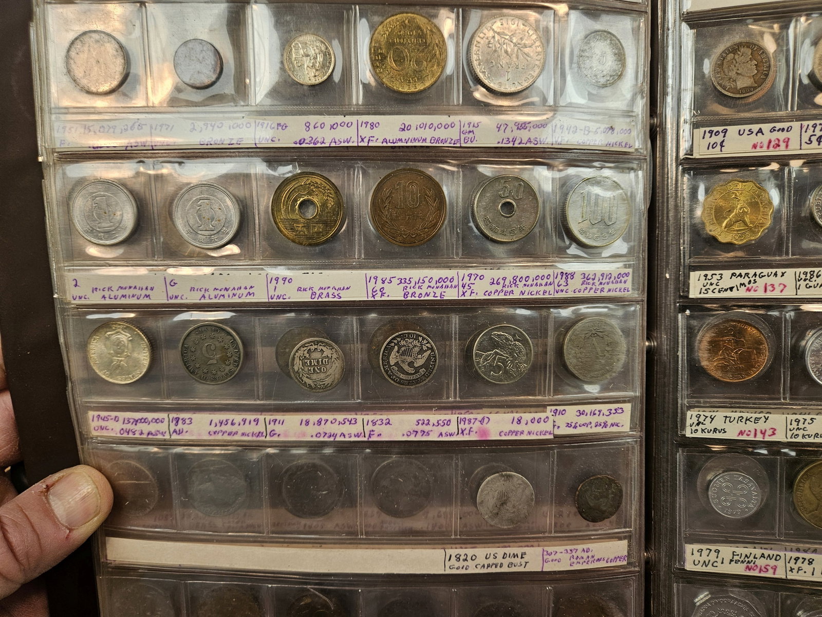 HUGE HODGE-PODGE Lot with over 80 US, World coins and Tokens - 20
