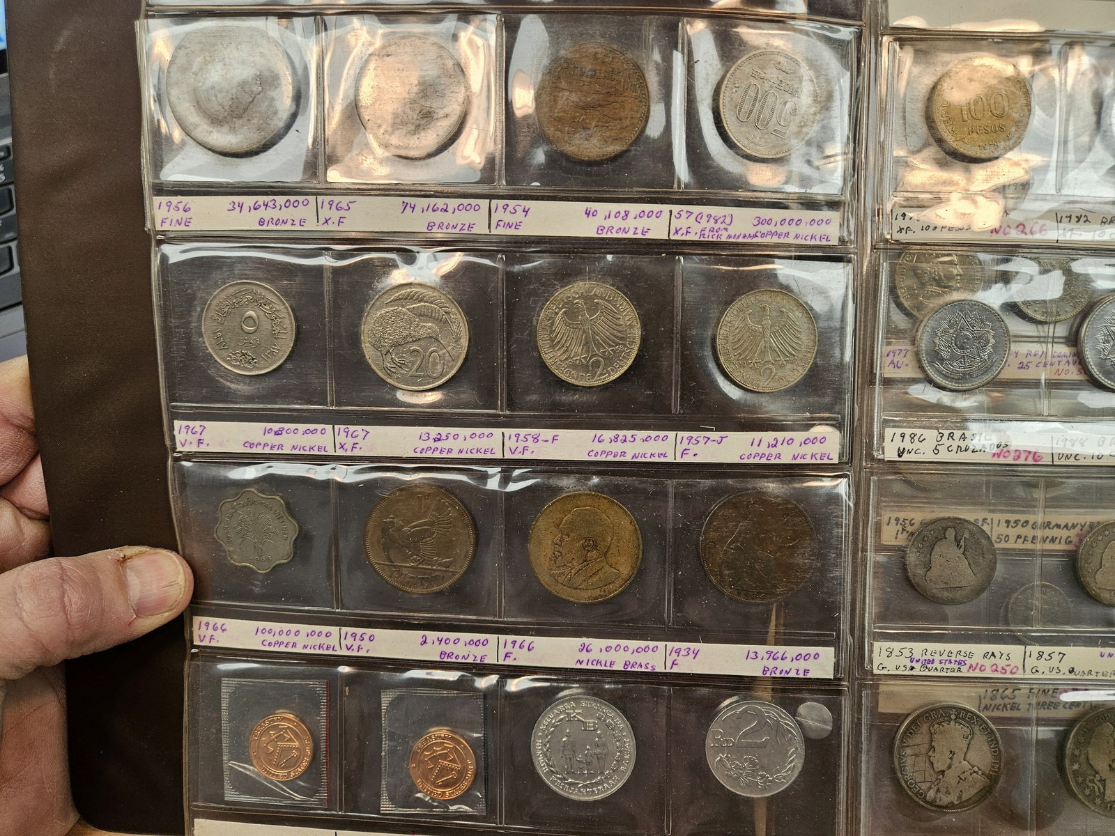 HUGE HODGE-PODGE Lot with over 80 US, World coins and Tokens - 5