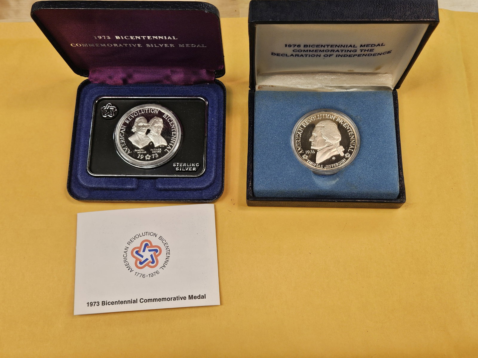 Two GEM Proof Deep Cameo Silver Bicentennial medals - 2