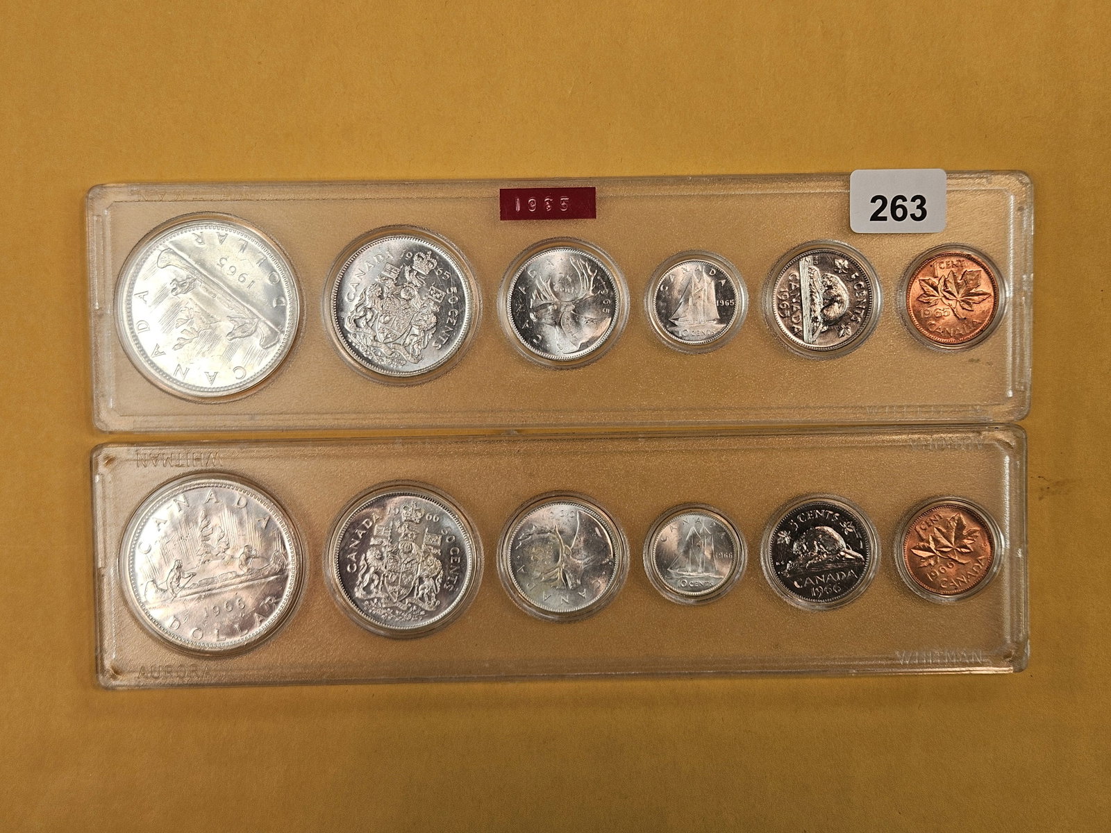 1965 and 1966 Canada Silver Prooflike coin sets (1 of 8)