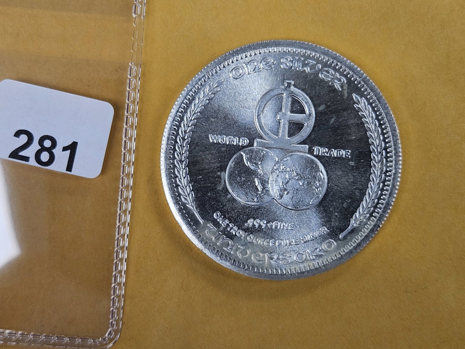 One Troy ounce .999 fine silver art round (1 of 2)