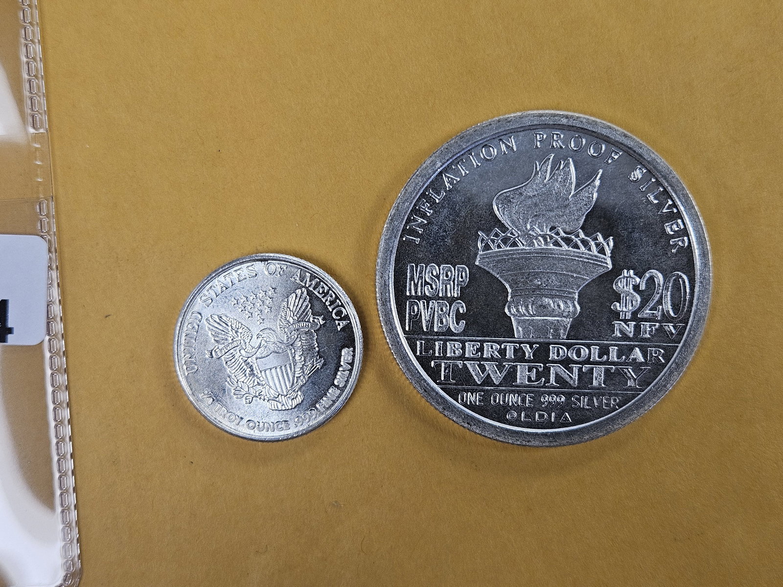 Two .999 fine silver Art Rounds - 2