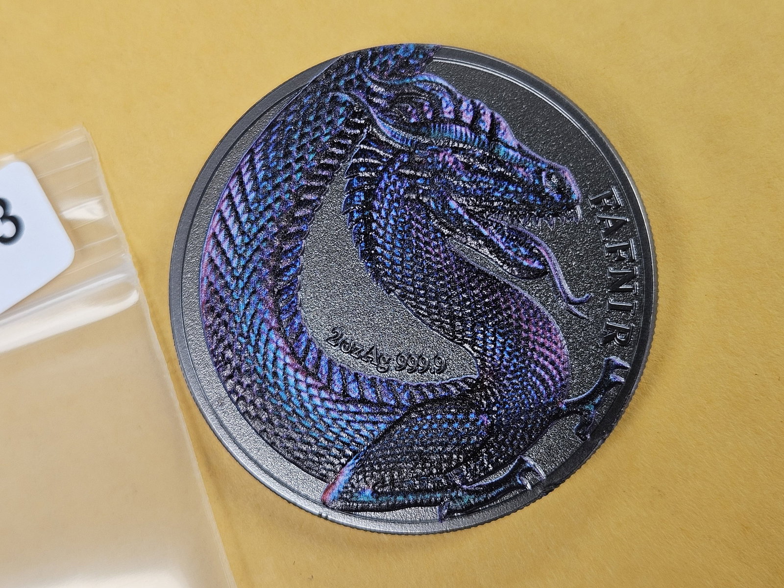 GEM Two Troy ounce .999 fine silver art round - 3