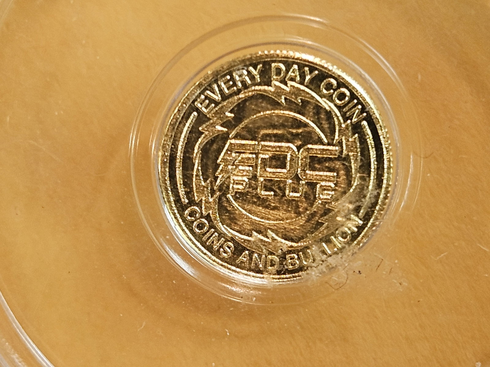 GOLD! Everyday Carry .9999 fine Gold art round: Weighs 1/200th Troy ounces of .9999 fine gold 