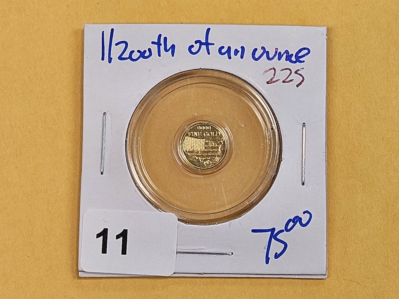 GOLD! American Flag .9999 fine Gold art round - 2