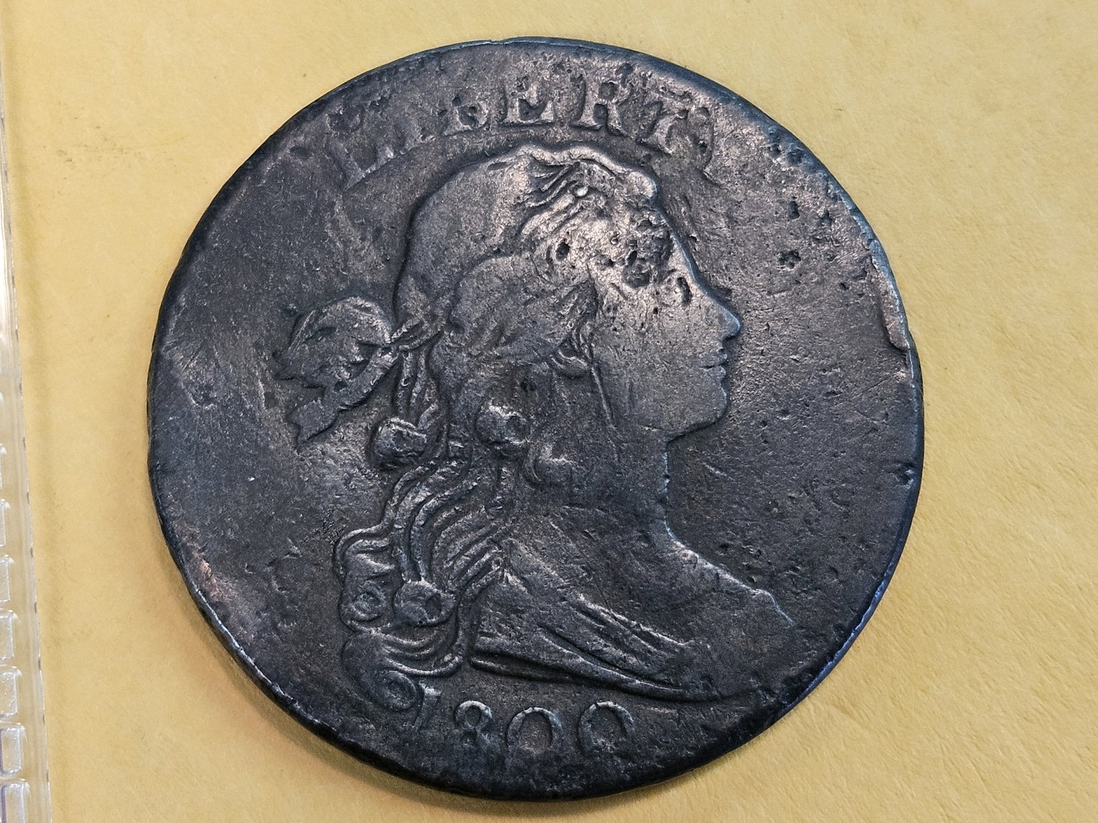 1800 Draped Bust Large Cent in Very Fine plus - details: Sheldon S-203. R-3. Good eye appeal 