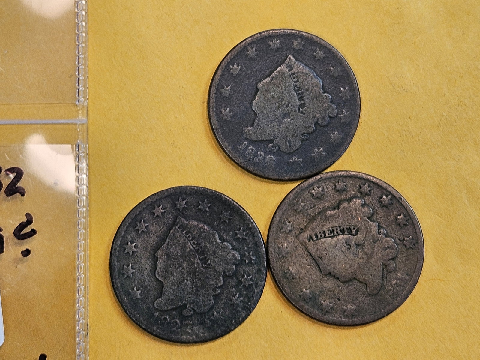Three Coronet Head Large Cents in Good (1 of 4)