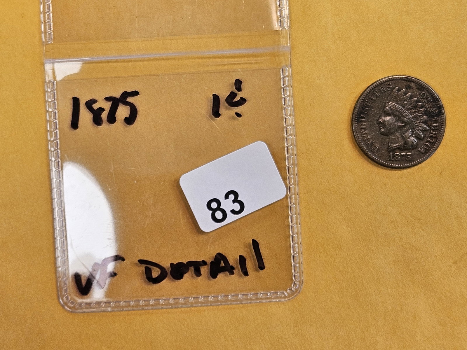 Better Date 1875 Indian Cent - 2