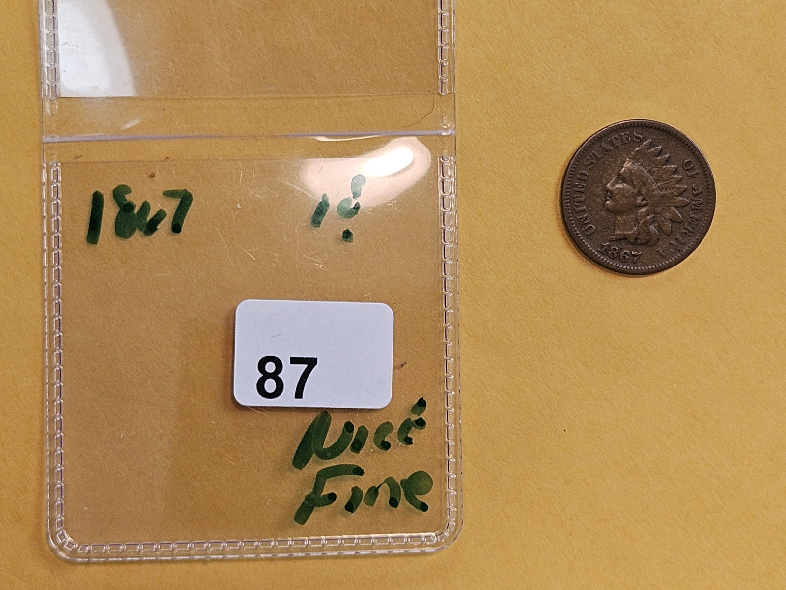 Semi-Key 1867 Indian Cent - 2