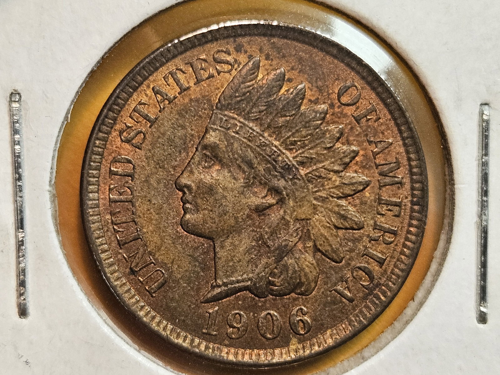 Choice Red-Brown Uncirculated 1906 Indian Cent - 4