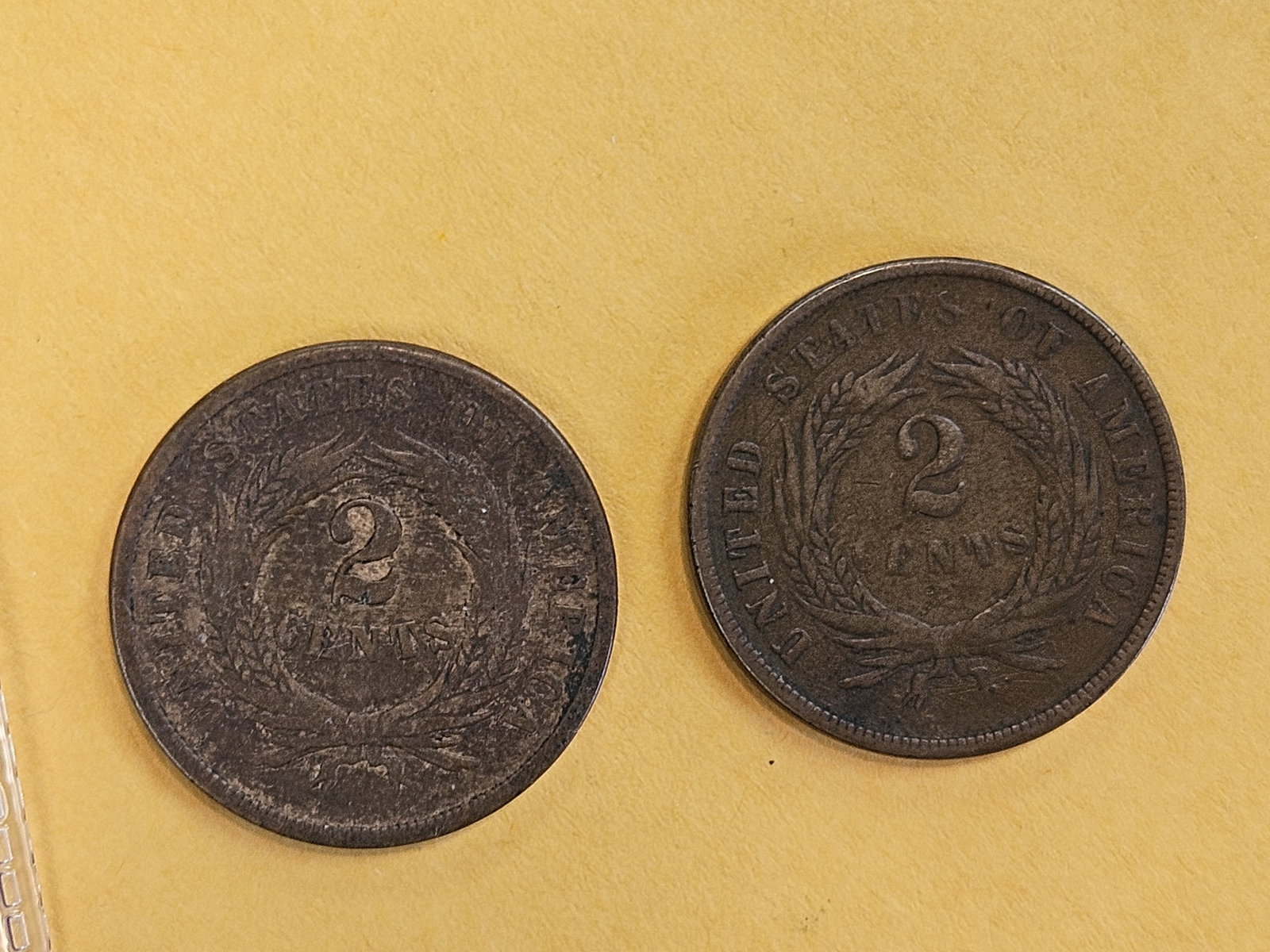 1864 and 1866 Two Cent pieces - 5