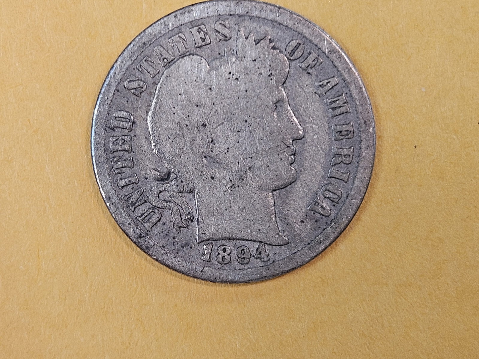 Semi-Key 1894-O Barber silver Dime (1 of 3)