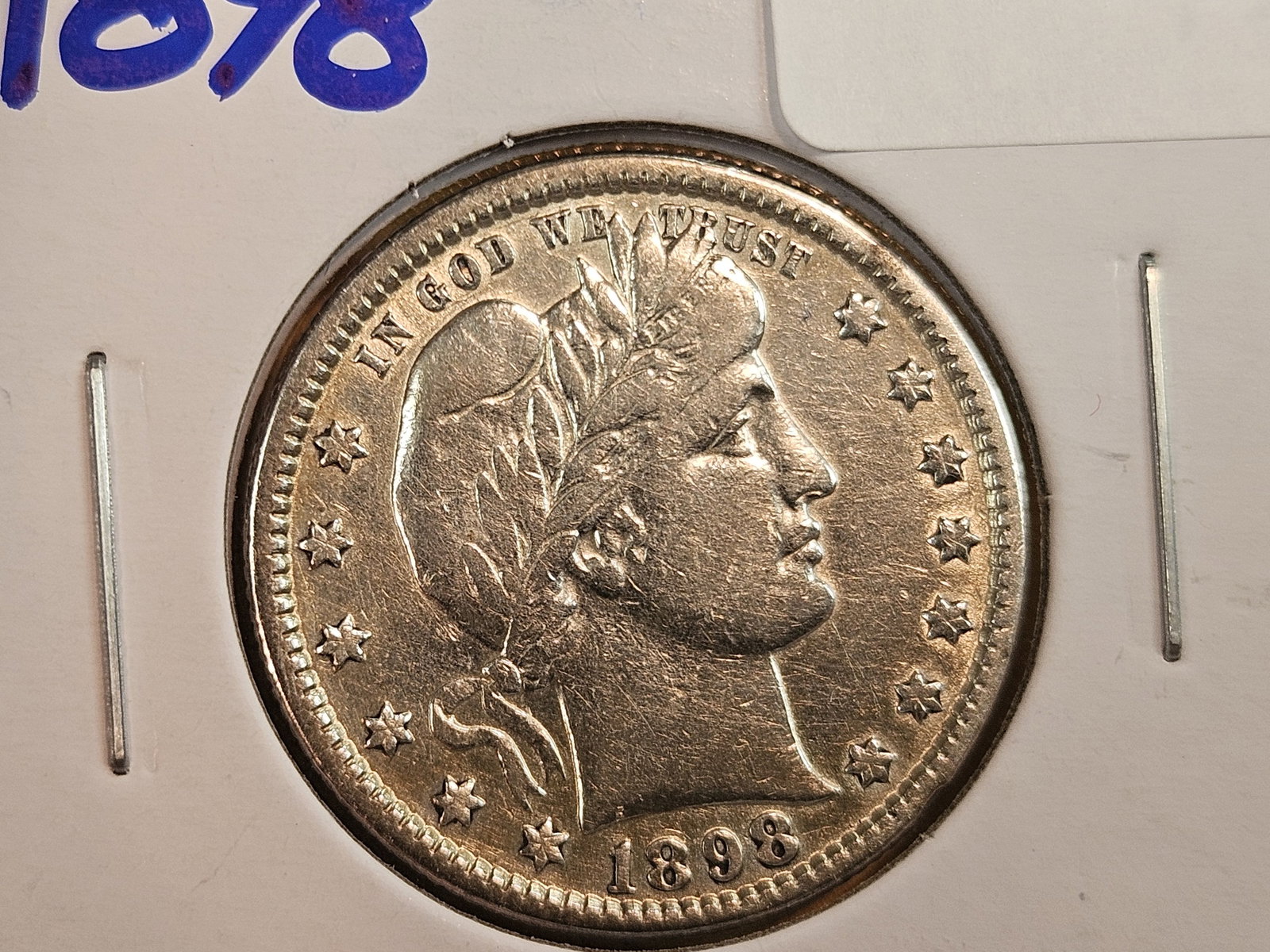 Two Barber silver Quarters with Full Liberty in the headbands - 4