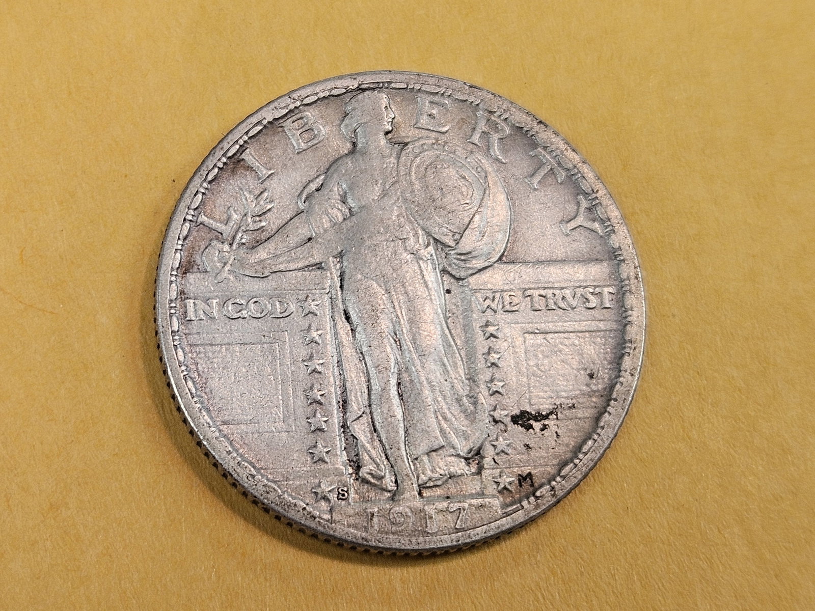 1917-S Type 2 Standing Liberty silver Quarter - 3