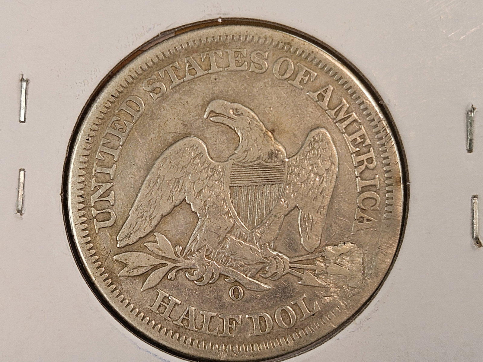1854-O With Arrows Seated Liberty silver Half Dollar - 3