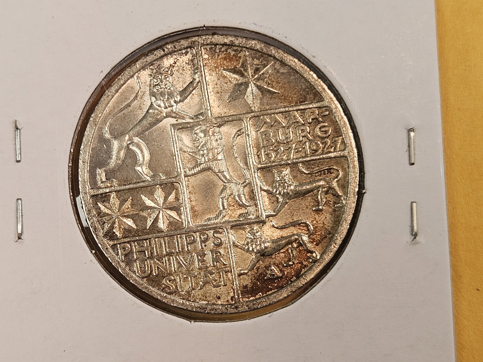 Bright 1927-A Germany Weimar Republics silver 3 mark - 3