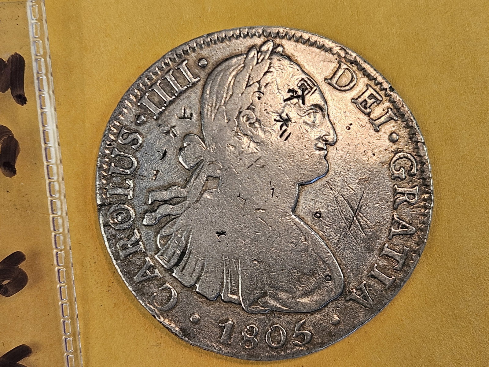 1806 Th Mexico silver 8 reals Chop Marked (1 of 5)