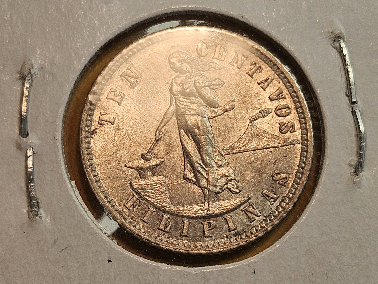 Choice Brilliant Uncirculated 1903 Philippines silver 10 cents - 5