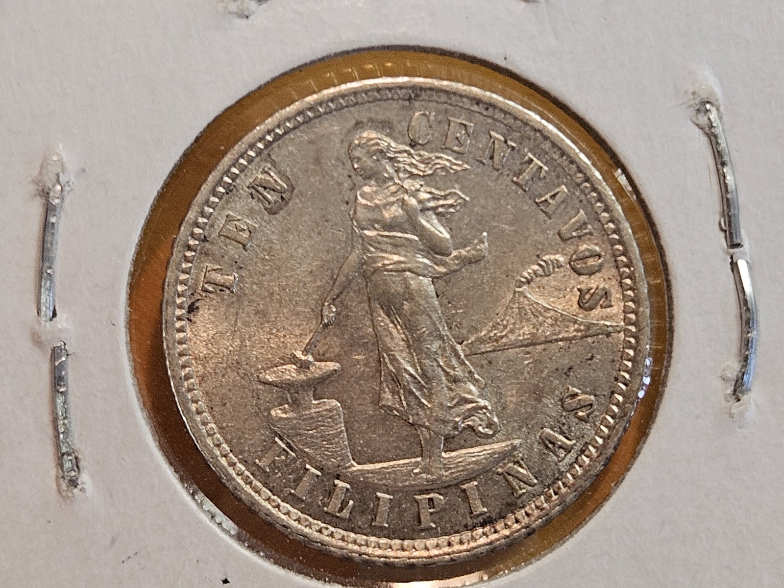 Choice Brilliant Uncirculated 1903 Philippines silver 10 cents - 6