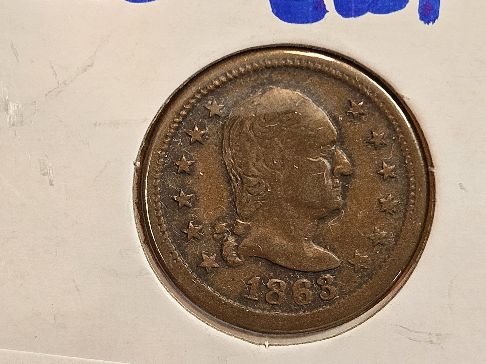 1863 Civil War Token: One Medal 