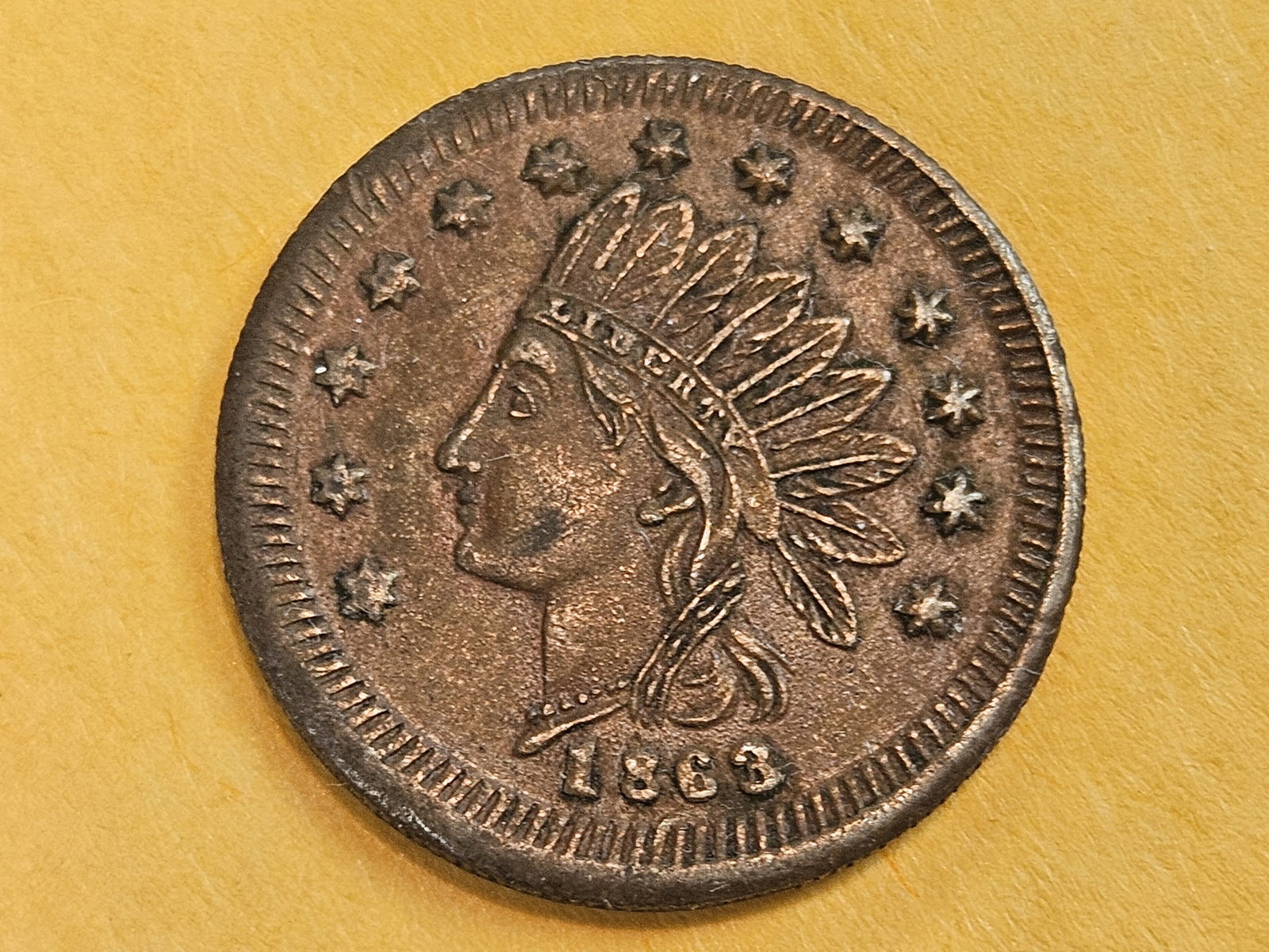 1863 Civil War Token Merchant's Store Card (1 of 5)