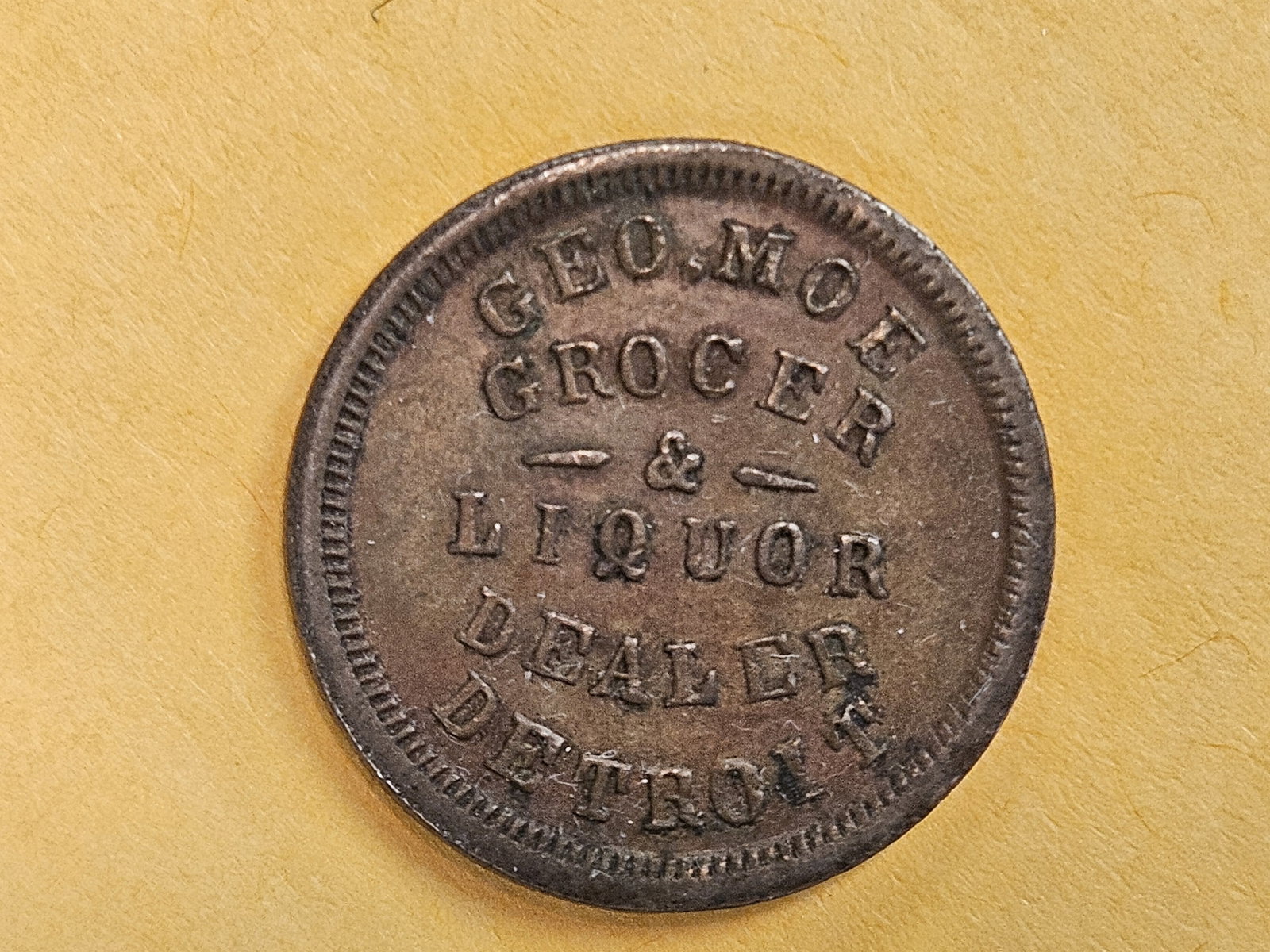 1863 Civil War Token Merchant's Store Card - 5
