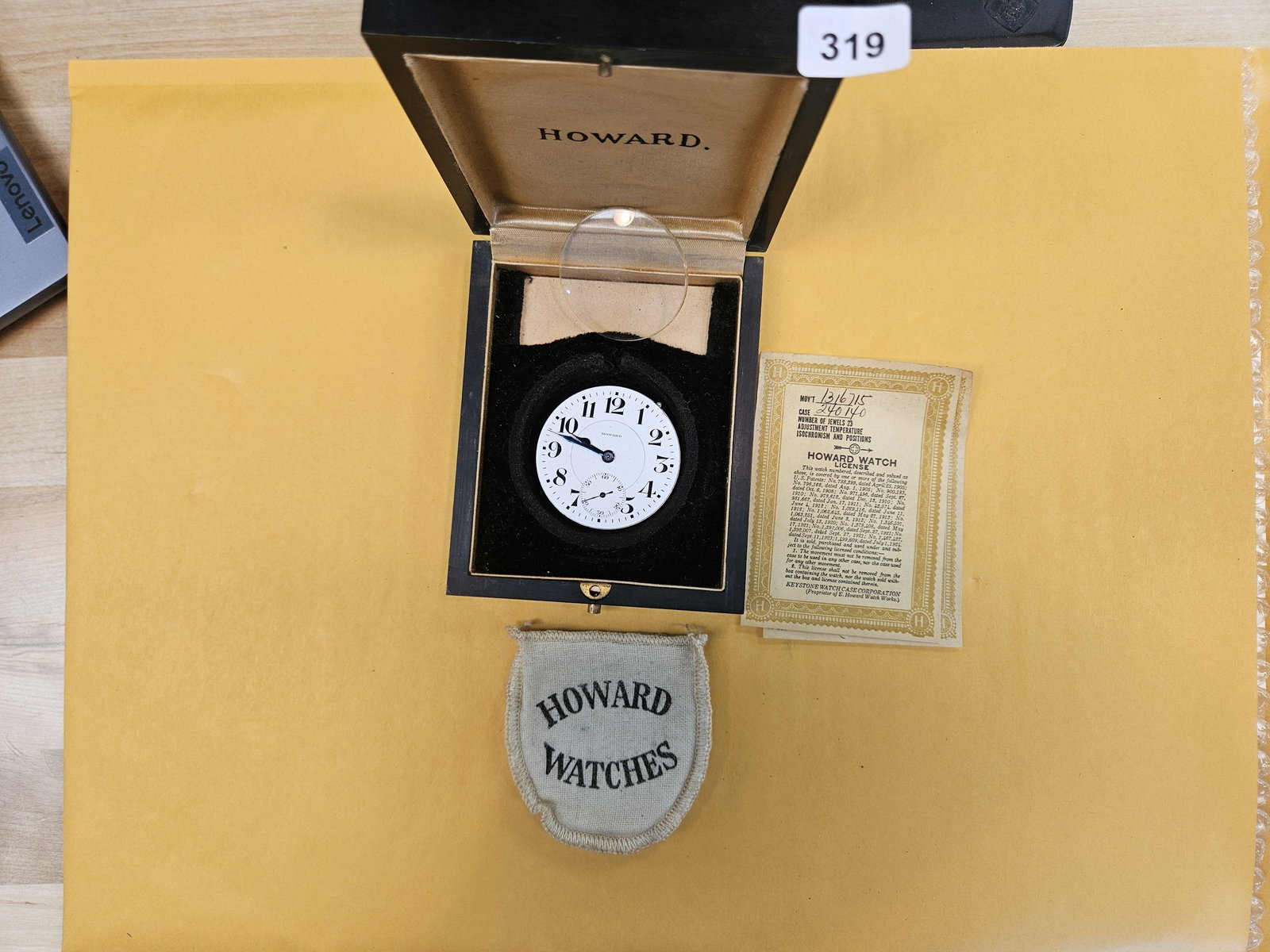 Very Cool Howard Watch: In original box with COA and lil baggy. The movement looks like it works just fine. 