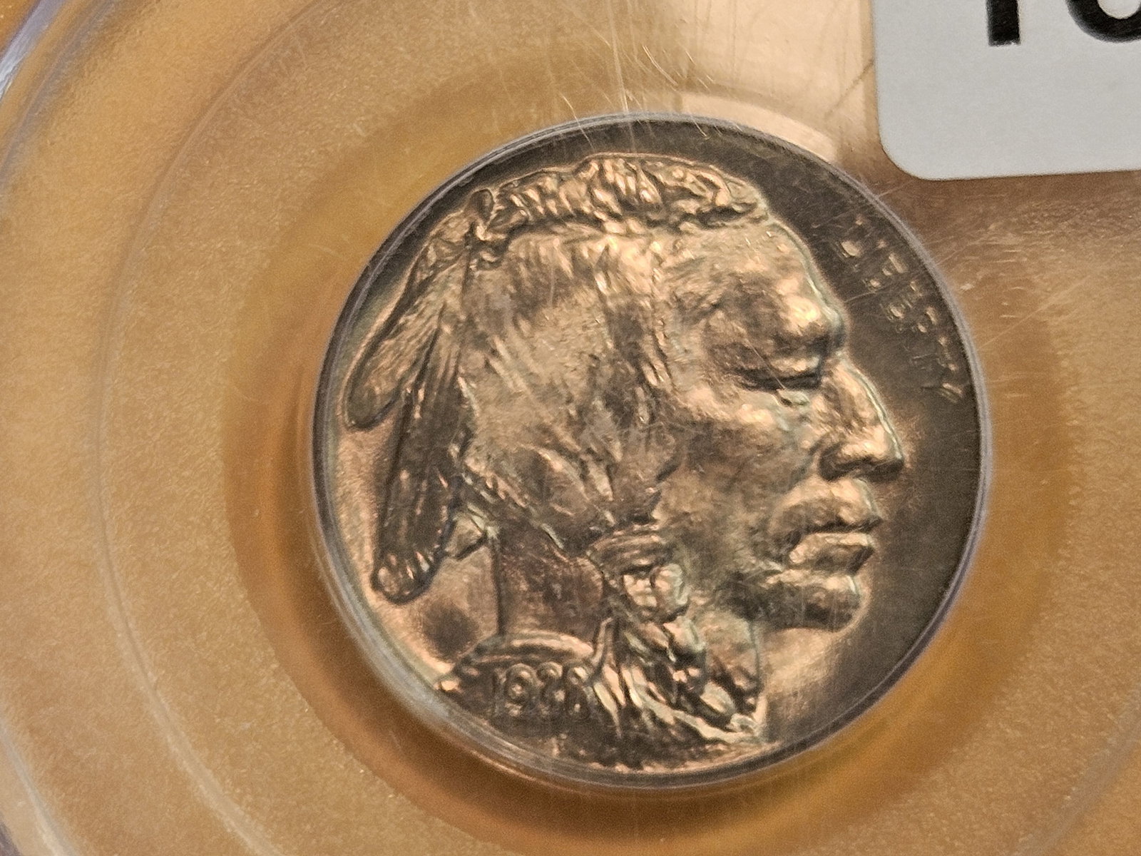 GEM! PCGS 1938-D Buffalo Nickel in Mint State 66: Good luster 