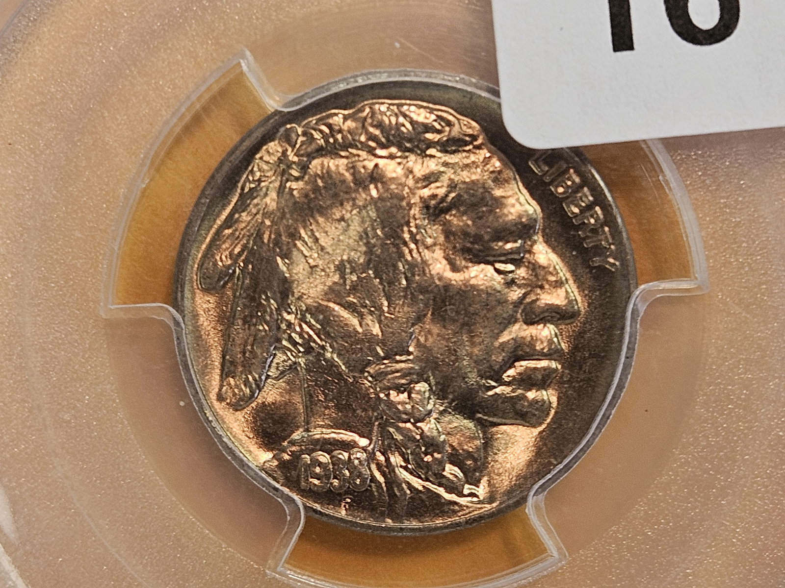 GEM! PCGS 1938-D/D Buffalo Nickel in Mint State 65 (1 of 5)