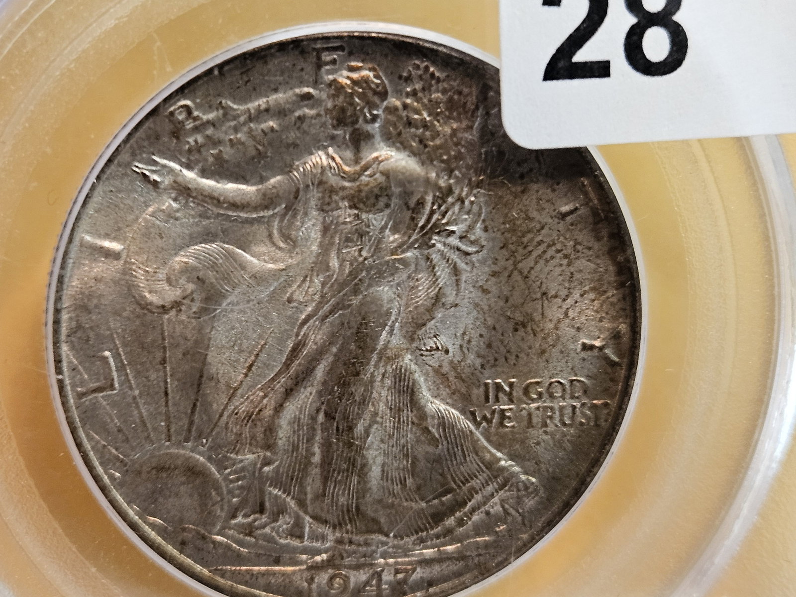 GEM! PCGS 1947 Walking Liberty silver Half Dollar in Mint State 65 - 3