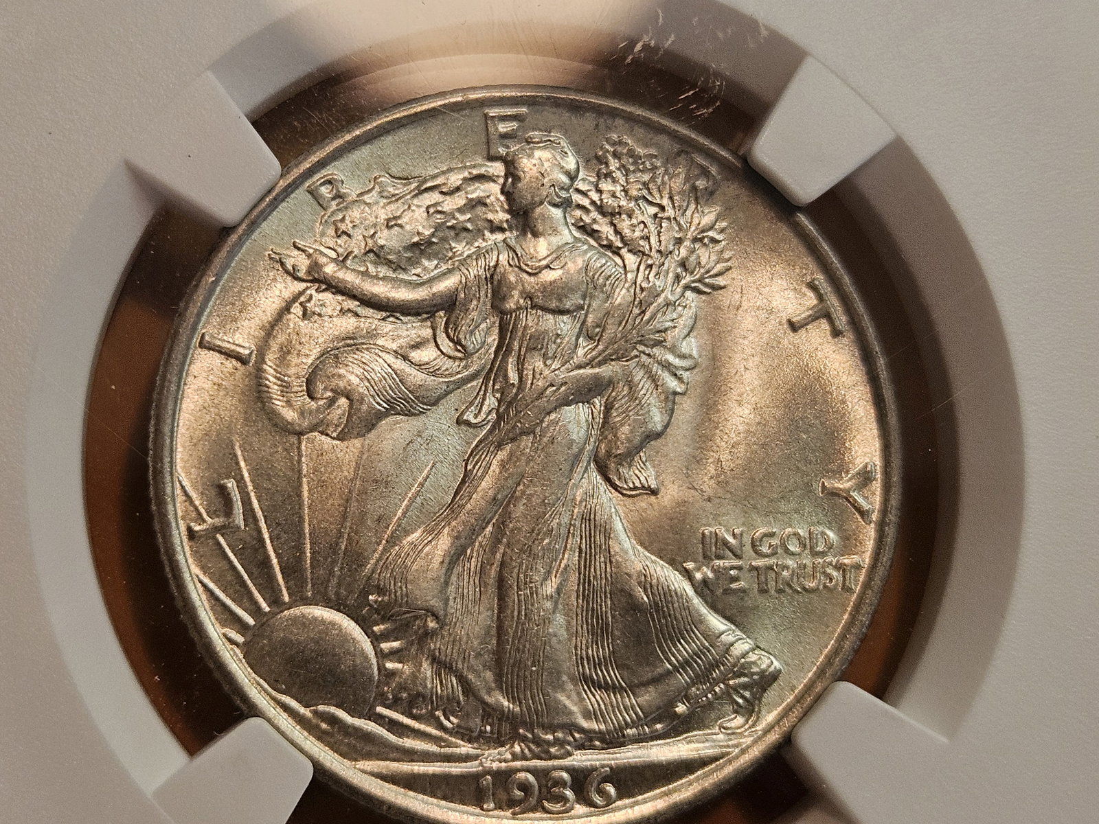 NGC 1936 Walking Liberty Half Dollar in Mint State 62 - 3