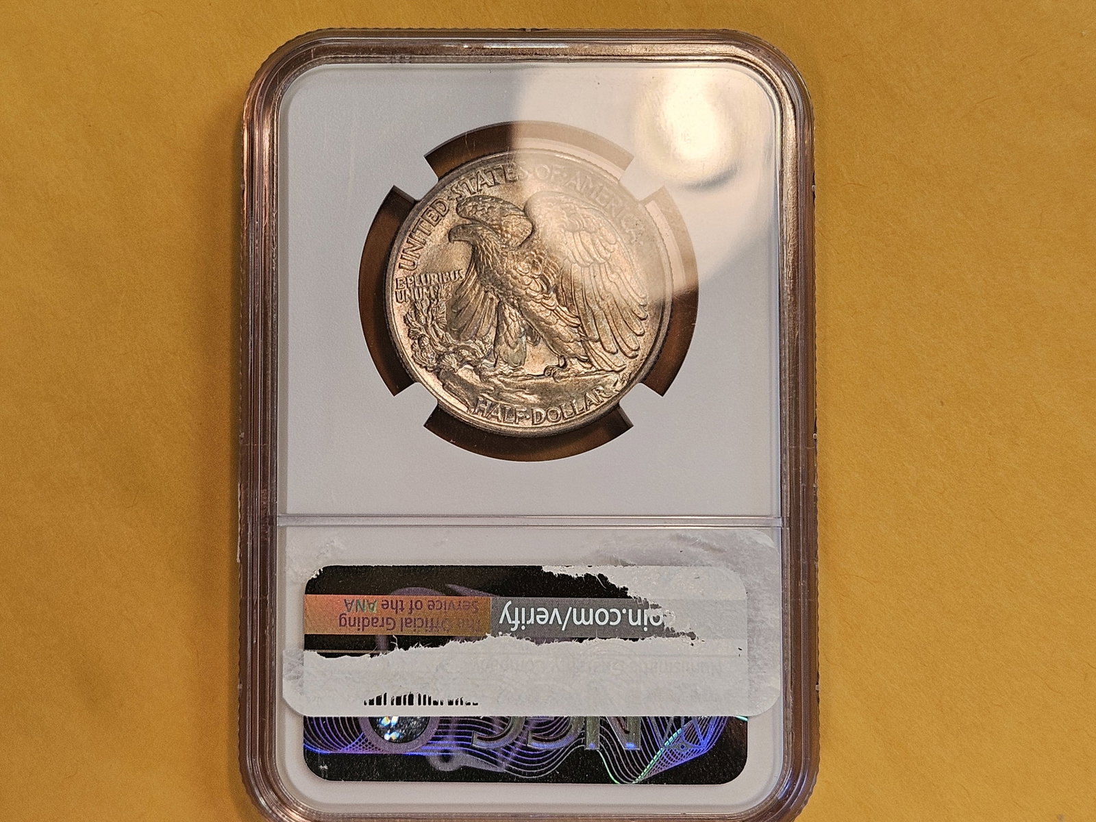 NGC 1936 Walking Liberty Half Dollar in Mint State 62 - 4