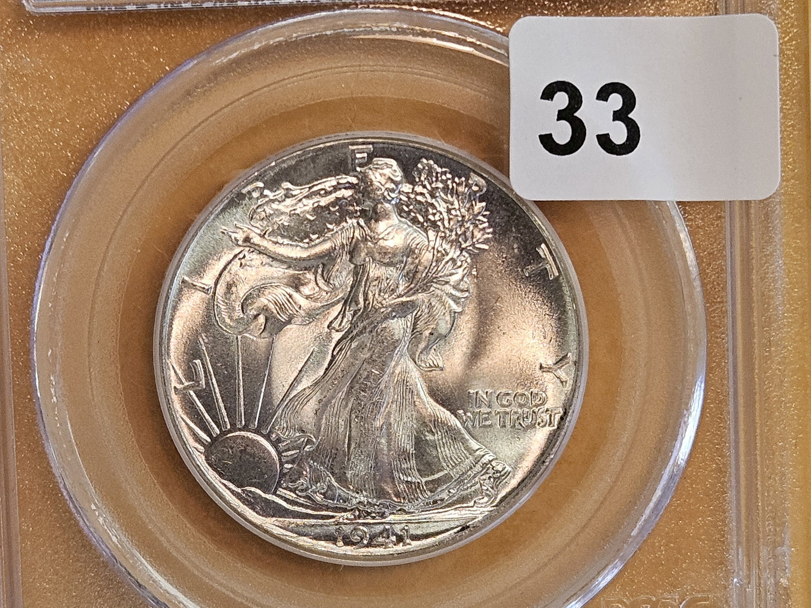 PCGS 1941 Walking Liberty silver Half Dollar in Mint State 64: Purt nea GEM!