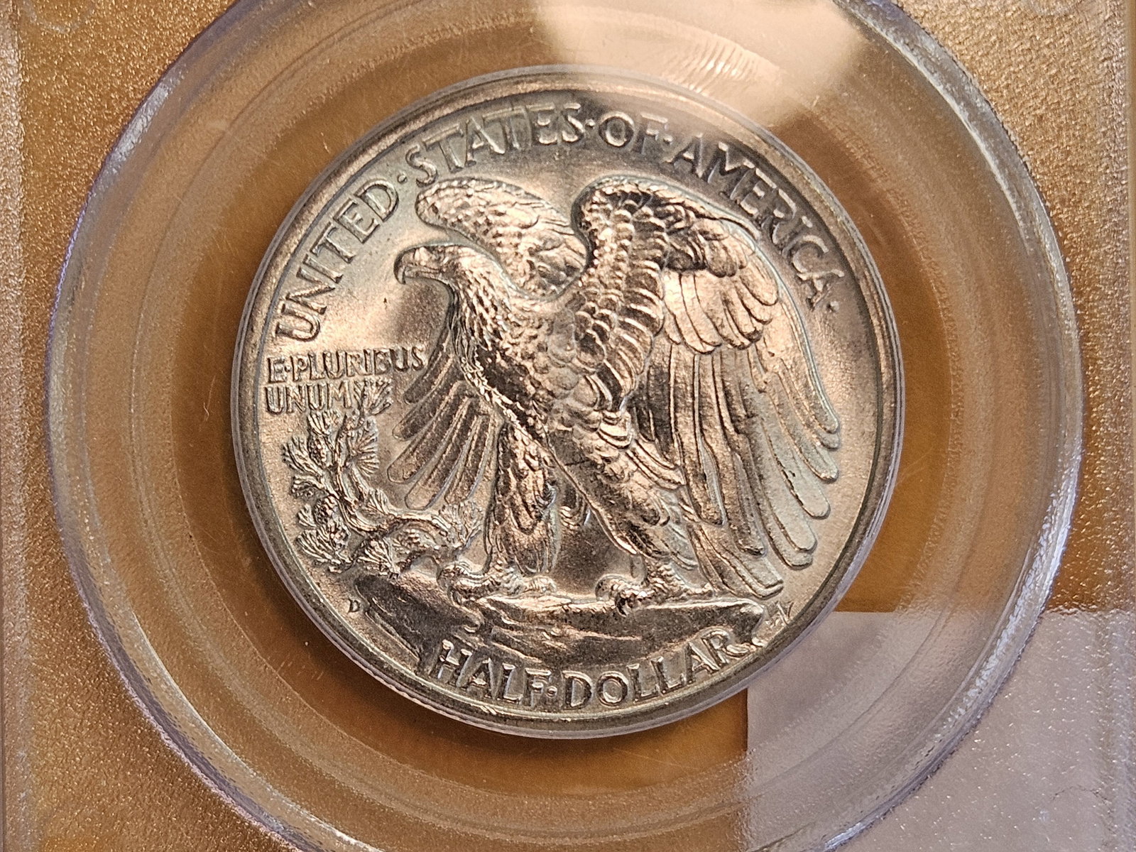 PCGS 1945-D Walking Liberty silver Half Dollar in Mint State 64 - 4