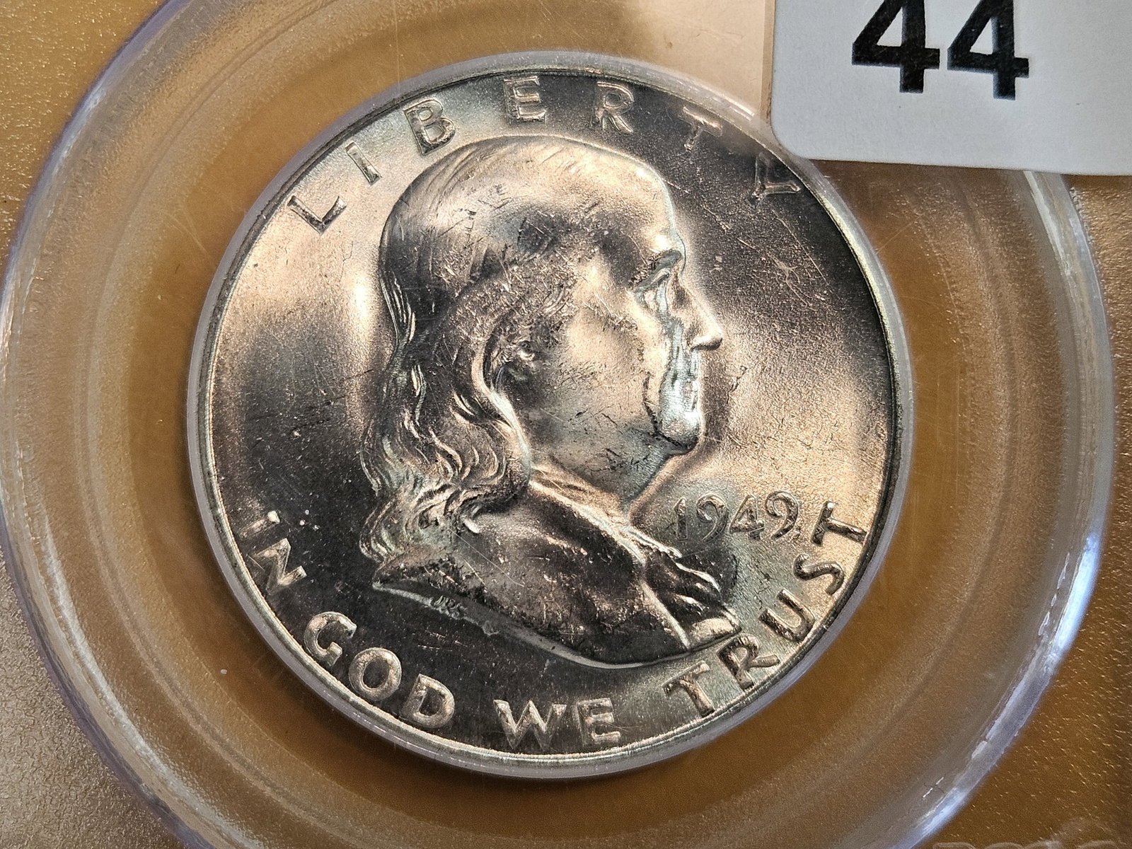PCGS 1949-S Franklin Silver Half Dollar in Mint State 64 (1 of 5)